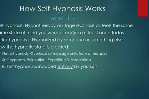 How to Use Self Hypnosis to Help With Pain, Anger, Or Depression