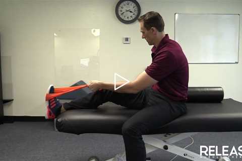 Seated Calf Stretch With Band Or Towel