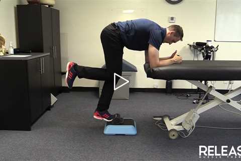 Supported Single Leg Calf Raise Eccentric Only Toe Elevated Stretch