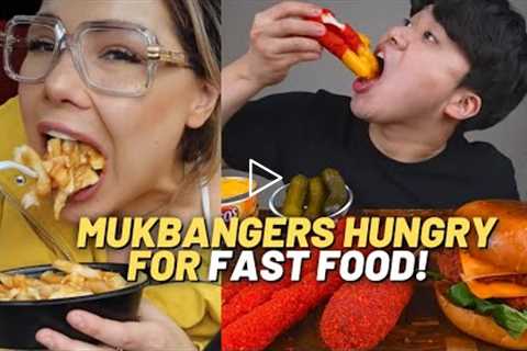 HUNGRY Mukbangers FOR FAST FOOD! 😳❤️🍔🍗