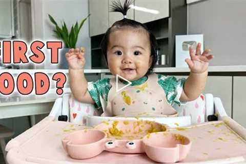My Baby's First Time Trying Food **CUTEST REACTION