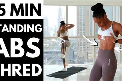 NO JUMPING!! STANDING ONLY ABS WORKOUT | Get Ripped ABS