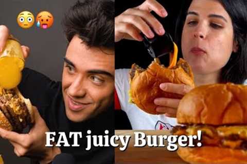 Hungry Mukbangers VS FAT Juicy Burgers!! 🥵🍔🔥 Fast Food Eating Sounds