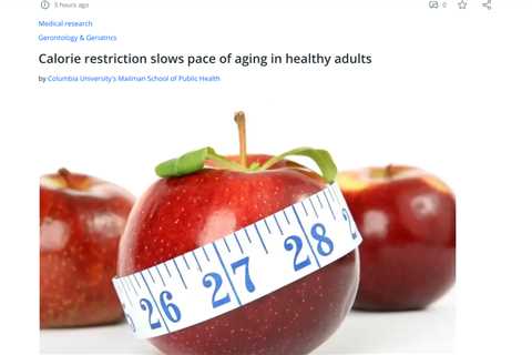 Study Finds Calorie Restriction Can Slow Aging in Healthy Adults