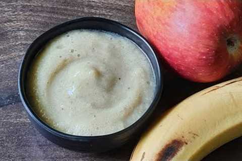 Apple Banana Puree for Baby | Baby food for 6-12 months | Baby''s first food | Baby food recipes |