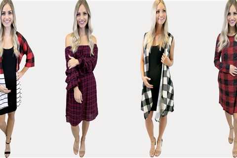 Pretty in Plaid Maternity Styles