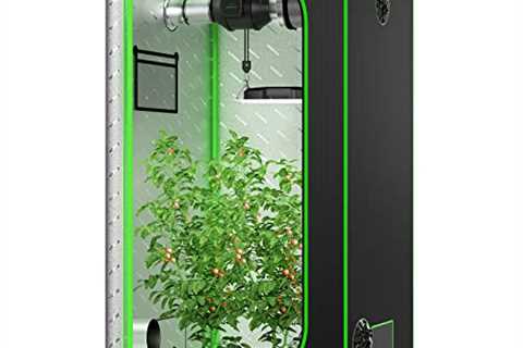 VIVOSUN 36x36x72 Hydroponic Mylar Grow Tent with Observation Window and Floor Tray for Indoor..