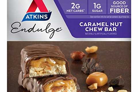 Atkins Endulge Treat Caramel Nut Chew Bar. Rich  Decadent Treat. Keto-Friendly. (5 Bars)