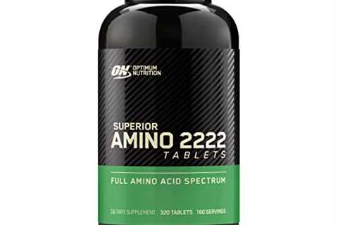 Optimum Nutrition Superior Amino 2222 Tablets, Complete Essential Amino Acids, EAAs, 320 Count