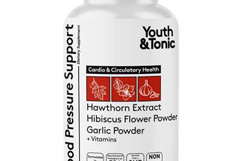 Natural Blood Pressure Supplement w/ Hawthorn Hibiscus  High Potency Diuretic Herbs  Vitamins to..