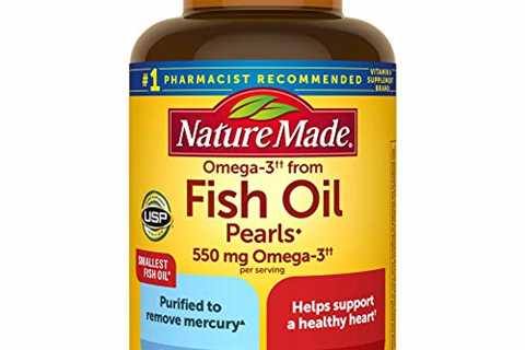 Nature Made Fish Oil Pearls 550 mg, 300 Softgels, Fish Oil Omega 3 Supplement For Heart Health