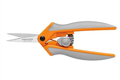 Fiskars 190500 RazorEdge Micro-Tip Easy Action Shears, 5 Inch, Orange and Gray