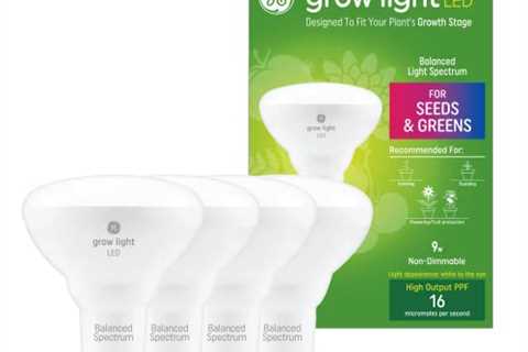 GE Lighting, 4-Pack 9-Watt BR30 LED Grow Light Bulb for Indoor Plants, Full, Balanced Spectrum, 4