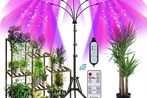 Grow Lights for Indoor Plants - Led Grow Lights for Seed Starting 5 Heads UV Grow Lights with..