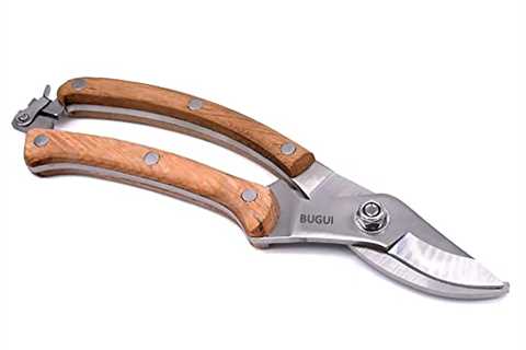 BUGUI Bypass Garden Pruning Shears - Premium SK-5 Steel Blade, Professional Garden Shears, Sharp..