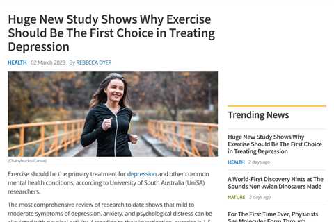 Exercise Beats Medication: Study Finds Physical Activity Improves Mental Health