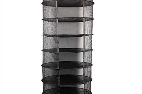 Growsun 2ft 8 Layer Black Mesh Hanging Herb Drying Rack Dry Net