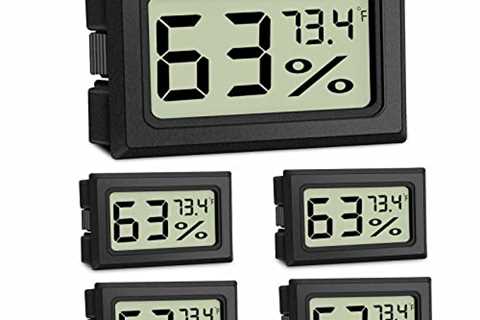 5 Pack Mini Thermometer Hygrometer, Small Digital Electronic Temperature Humidity Meters Gauge..