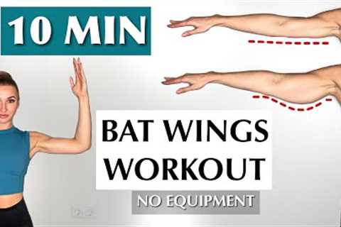 10 MIN BAT WINGS WORKOUT / Get rid Flabby Triceps ! Beginner / No Equipment / No Rep / Katja Believe