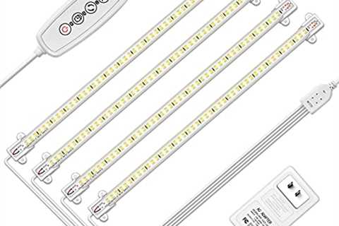 LED Plant Grow Light Strips Full Spectrum Grow Lights for Indoor Plants with Auto On/ Off 3/6/12H..