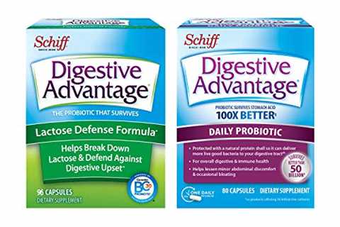 Digestive Advantage Daily Probiotic  Lactose Capsule Bundle - Daily Probitic Capsules (80ct Box) ..