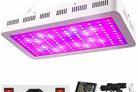 1200W LED Grow Light, WAKYME Adjustable Full Spectrum Double Switch Plant Light with Veg and Bloom..