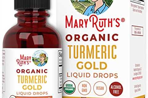 USDA Organic Turmeric Gold Liquid Drops by MaryRuth's | Liquid Herbal Blend | Turmeric Curcumin,..