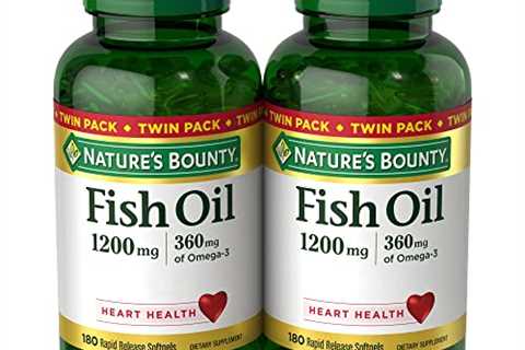 Nature's Bounty Fish Oil 1200 mg Twin Packs, 180-Count per bottle (360 Total Count) Rapid Release..