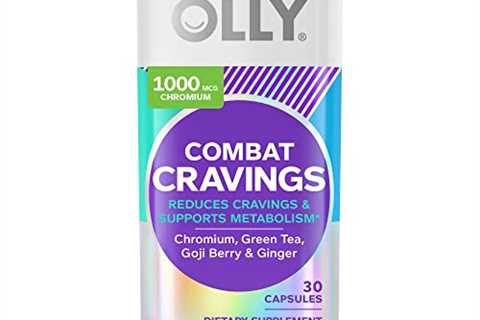 OLLY Combat Cravings Capsules, Metabolism  Energy Support Supplement, Chromium, Green Tea, Goji..