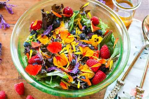 Beautiful Flower Salad with Rose Vinaigrette