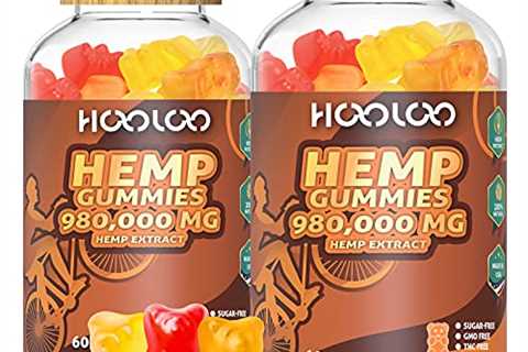 (2 Pack)Hemp Gummies, HOOLOO 980,000 high Potency Fruity Hemp Gummy Bears for Relaxing, Stress,..