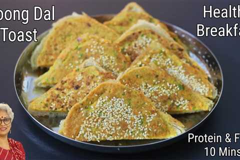 Moong Dal Toast Bread – Healthy Kids Snack – Healthy Breakfast Toast In 10 Mins | Skinny Recipes