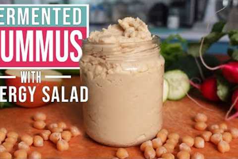 PROBIOTIC FERMENTED HUMMUS - Easy hummus recipe + Energy Salad & Sandwich