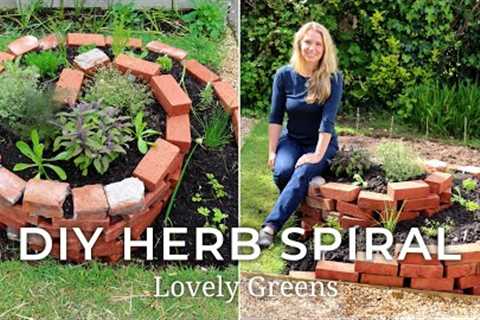 DIY Herb Spiral -- clever way to grow lots of herbs in a small space