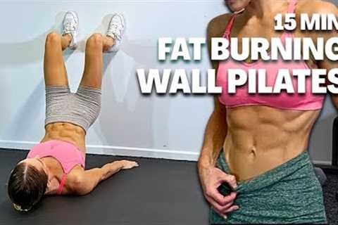 15 Min FAT BURNING Wall Pilates Workout (Beginner Friendly)