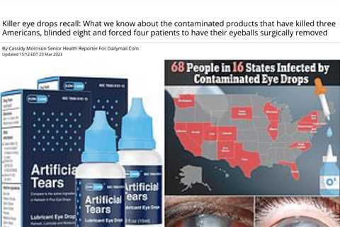 The Growing Concern of Eye Infections Linked to Contaminated Eye Drops