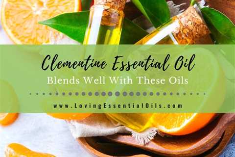 Clementine Blends Well With These Oils - Diffuser Recipes