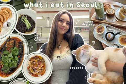 what i eat in a week as a vegan in Seoul 🥟 Korean university food, fine dining, vegan cafes!