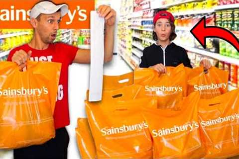 We let JOJO buy our WEEKLY FOOD SHOP!  *grocery haul at SAINSBURYS