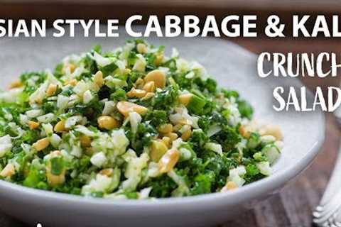 Crunchy Asian Cabbage And Kale Salad Recipe - A Healthy Vegetarian And Vegan Recipe!