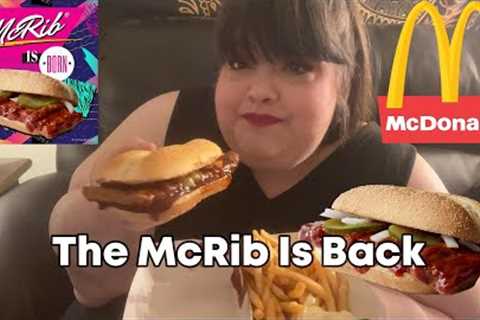 McDonald''s The McRib is Back Mukbang ASMR Eating Show