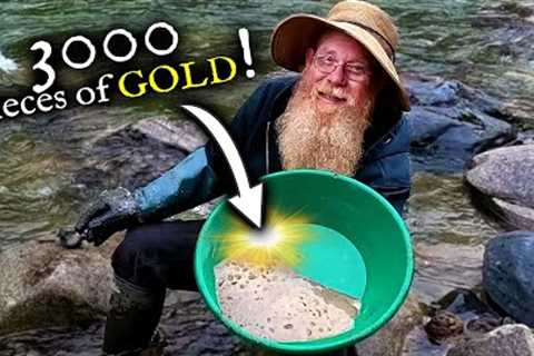 I got 3000 piece of gold while gold panning.