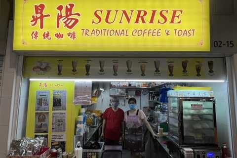 Sunrise Traditional Coffee & Toast, popular coffee stall in CBD, shutters…