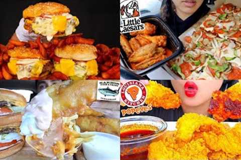 ASMR Fast Food Mukbang compilation 21 | Fast Food Asmr | Satisfying eating sounds