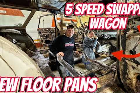 5 Speed Swapping Our 64 Galaxie Wagon! and New Floors!