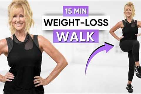 Best Walking Exercise For Weight loss - 15 Minute Walk At Home Women Over 50!