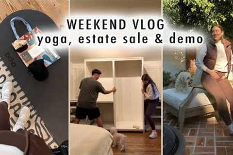 WEEKEND VLOG: pregnancy yoga, estate sales & demo | XO, MaCenna Vlogs