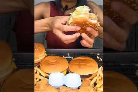 Fries in ranch goes best with a BIG MAC! 🍔 #asmr #mukbangasmr #mukbang #eatingasmr