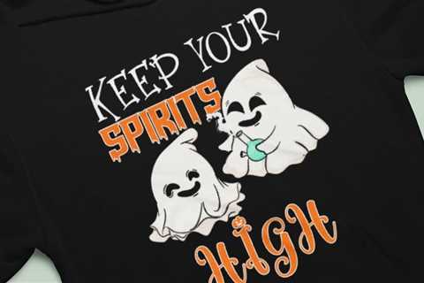 Keep Your Spirits High Ghost Weed Smoking Halloween Shirt Please visit our…