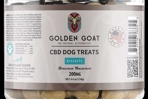 CBD Dog Treats 200MG for Relaxation and Stress by Golden Goat  CBD Dog Treats…